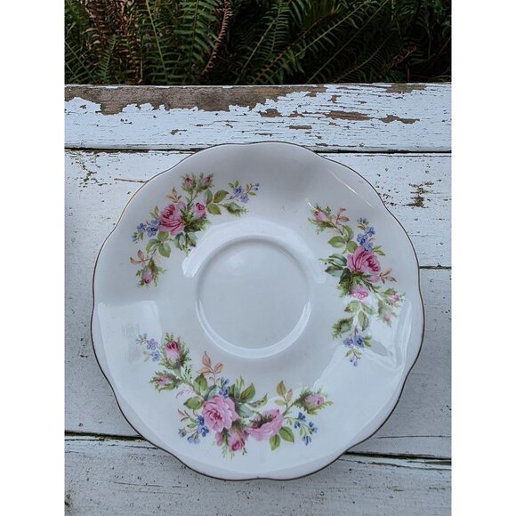 Royal Albert Moss Rose Bone China Tea Cup & Saucer Set Floral Design Gold Trim - Picture 4 of 7